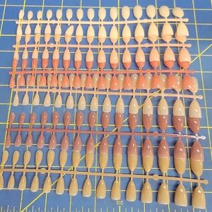 180 Total Nail On Strips  (6 Colors 30ct Each) New